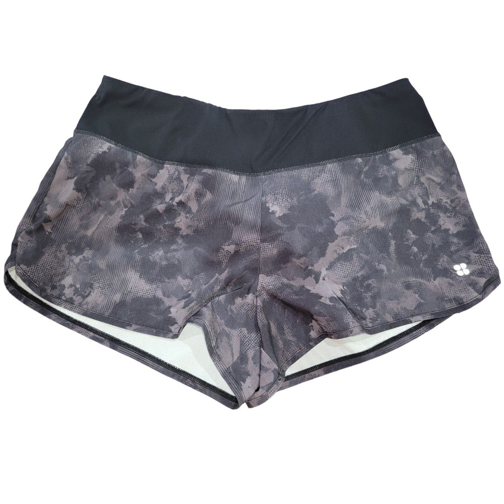 Sweaty Betty Women's L Running Shorts Lined‎ Geometric Gray Athletic Activewear